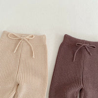 Infants And Children Baby Bunched Feet Style Pants Cotton Knitted