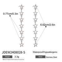 Stainless Steel Star Earrings For A High-End
