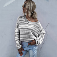 Base Knitwear Short Striped Sweater Women