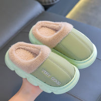 Winter Anti-slip Waterproof Cotton Slippers For Children