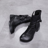 Fashion Personality Women's Retro Chunky Heel Ankle Boots