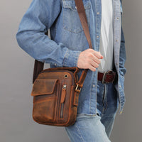 Men's Business Minimalist Leather Crossbody Bag