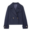Women's Casual And Fashionable Double Breasted Short Jacket