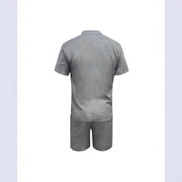 Cotton-linen Short-sleeve Shirt And Loose-fitting Shorts Two-piece Set