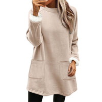 Snowman Digital Printing Casual Wide-sleeved Velvet Loose Sweater