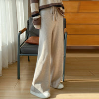 Elegant High-waisted Casual Straight-leg Pants For Women