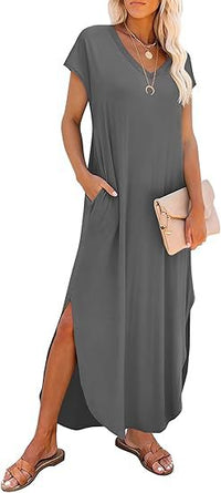 European And American Women's Casual Loose Long Dress