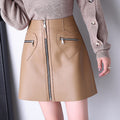 Bag Hip High Waist Thin Sheep Skin Skirt
