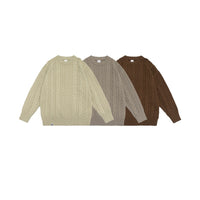 Japanese-style Retro Brocade Same Round Neck Sweater