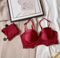 French Retro Girl Bra Detachable Shoulder Strap
