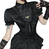 New Slim-fit Versatile Striped Satin Shirt