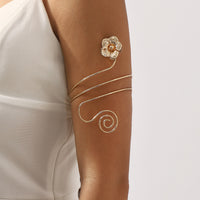 Fashion Creative Geometric Multi-layer Cross Water Drop Metal Armband