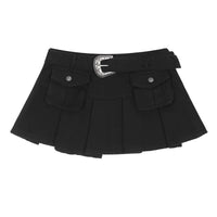 Women's Retro Multi-pocket Workwear Denim Skirt