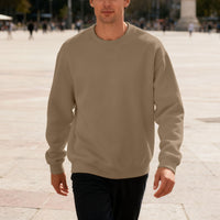 Round Neck Solid Color Loose Oversized Casual Top For Men
