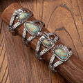 Retro Western-style Denim Turquoise Decorative Open Bracelet