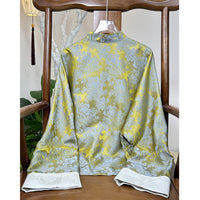 Women's Fashion Silk Interwoven New Baggy Coat