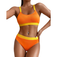 New Special Cloth Thread Sunken Stripe Bikini For Women