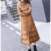 Knee-length Chinese-style Retro Frog-button Coat