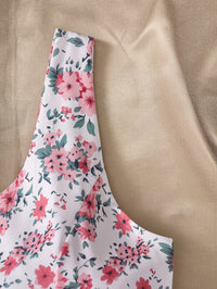 Retro Sleeveless Printed Button A Line Dress