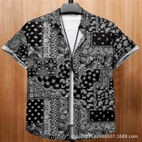 Men's Retro Short Sleeve Casual Loose Shirt