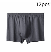 Men's High-waisted Pure Cotton Plus Size Loose Deep-crotch Cotton Breathable Boxer Shorts