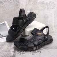 First Layer Cowhide Men's Beach Shoes Summer New Style