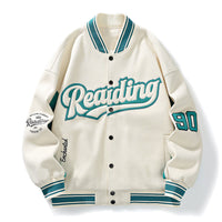 Men's Fashion Retro Alphabet Embroidered Baseball Uniform Coat