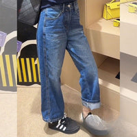 Retro Wide Leg Jeans Women's Small Large Size