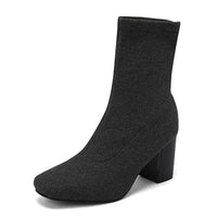 Womens Colorful Stretch Fabric Ankle Boots