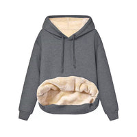 Warm Fleece Hooded Sports Sweatshirt With Pockets