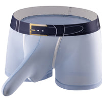 Ice Silk Comfort Breathable Solid Color Elephant Nose Boys Mid-waist Underwear