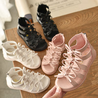 Children's Hollow Princess Shoes Little Girl Fashion Soft Bottom Toe Roman Sandals