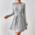 New Long-sleeve Waist-cinching Dress For Women