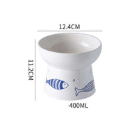 Ceramic Non Slip Elevated Pet Cat Dog Food Bowl