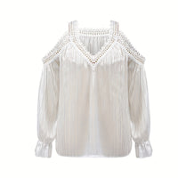 Stitching Lace Shirt Women's Loose Top