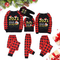 Christmas Parent-child Plaid Long-sleeve Suit Printing
