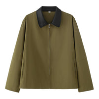 Women's Fashionable Casual Jacket With Lapel Collar