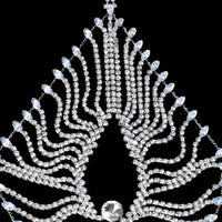 Ladies Exaggerated Luxury Rhinestone Body Chain Multilayer