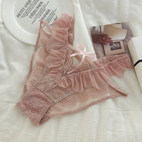 Women's Japanese Sexy Lace Ruffles Thin Seamless Underwear