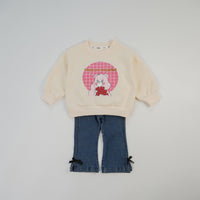 Product Girls Micro-elastic Denim Bell-bottom Pants