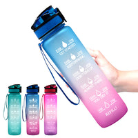 10 00Ml Sports Water Bottle Gradient Plastic Water Cup