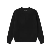 Mens Organic Cotton Ribbed Chunky-Knit Crew-Neck Sweater From Xinjiang