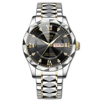 Dual-calendar Mens Quartz Casual Watch