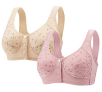 Floral Bra With Open-front Tank Top