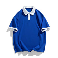 Men's Lapel Hong Kong Style Casual Short Sleeve