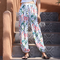 Plus-size Rayon Beach Mosquito-proof Cotton-look Pajama Pants