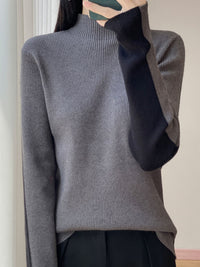 Autumn And Winter Two Sides Can Wear Color Matching Knitted Sweater