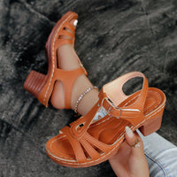 Peep Toe Wedge Platform Women's Sandals