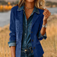 Winter Western-style Suede-Look Biker Jacket Coat