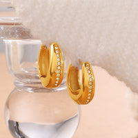 Classic Korean Style, Simple And Smooth Plain Hoop Earrings, High-end Minimalist Titanium Steel And Stainless Steel Clip-on Earrings, Minimalist And Petite Women's Earrings